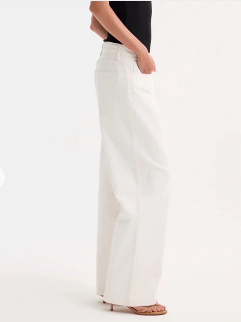 Rohe wide leg white denim jeans. Womens 36 fits 26 us - Picture 2 of 7